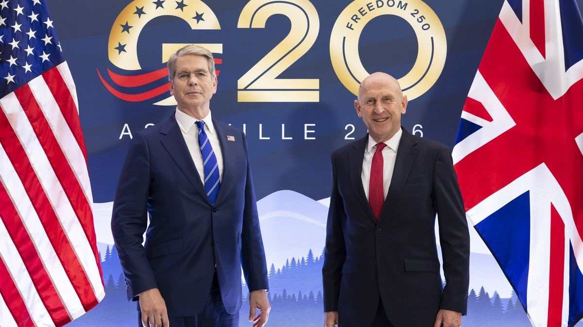 Chancellor John Healey at the G20 finance ministers meeting in Asheville, 2026