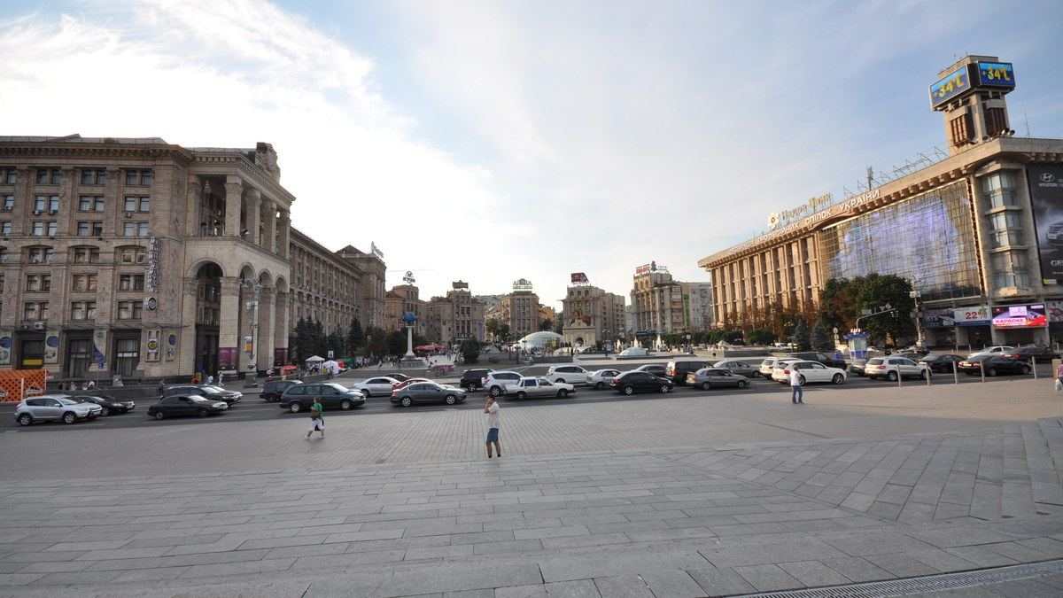 Maidan Nezalezhnosti square in Kyiv — representative image.