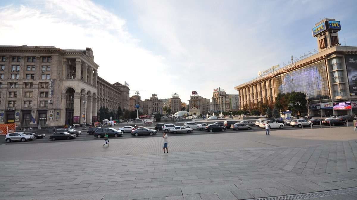 Maidan Nezalezhnosti square in Kyiv — representative image.