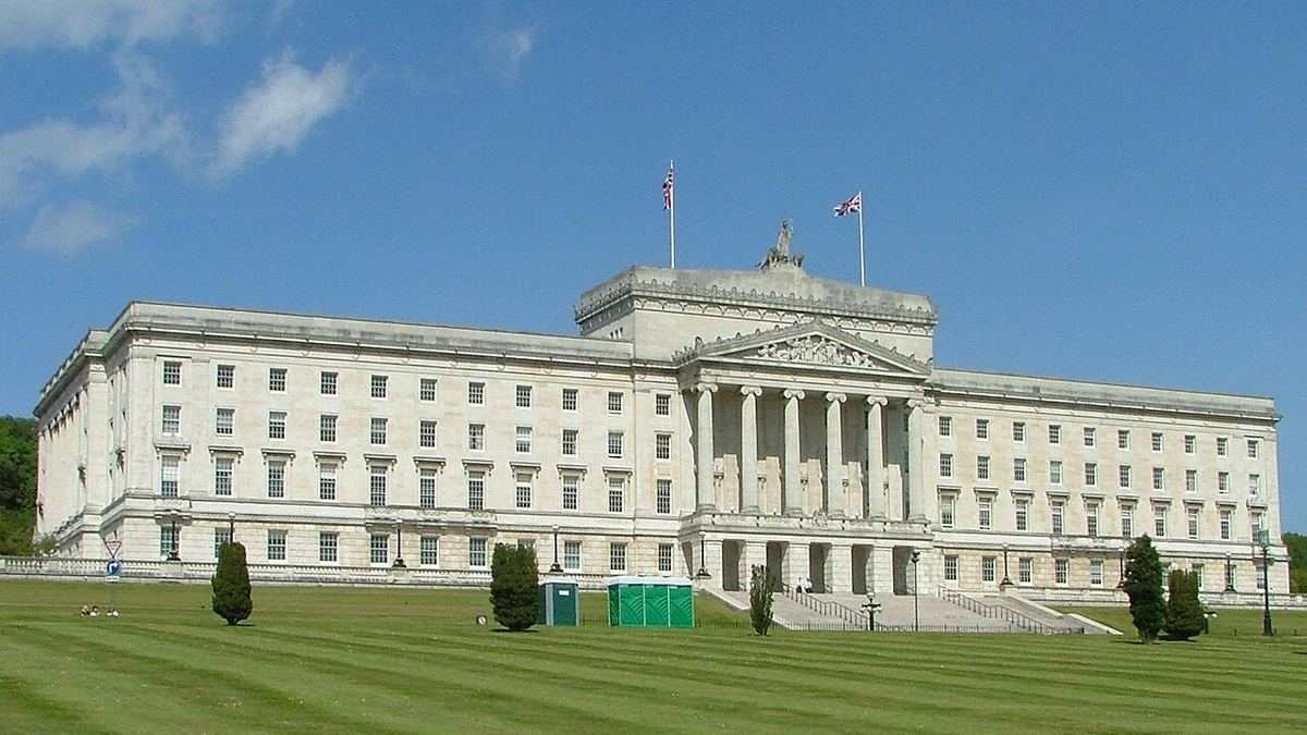 Parliament Buildings at Stormont, Belfast — file photo; Northern Ireland’s education minister addressed the school bomb threats from Stormont on Monday