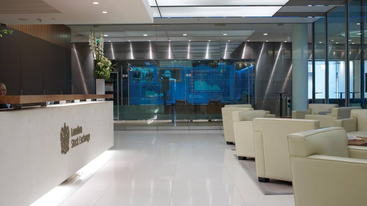 The lobby of the London Stock Exchange at Paternoster Square