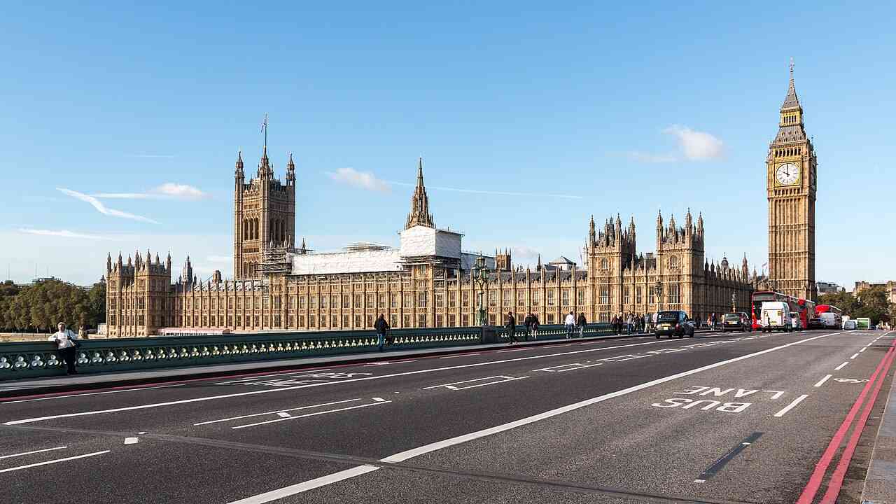 The Palace of Westminster in London, where the row over Sarah Helm's Palestine Action post played out