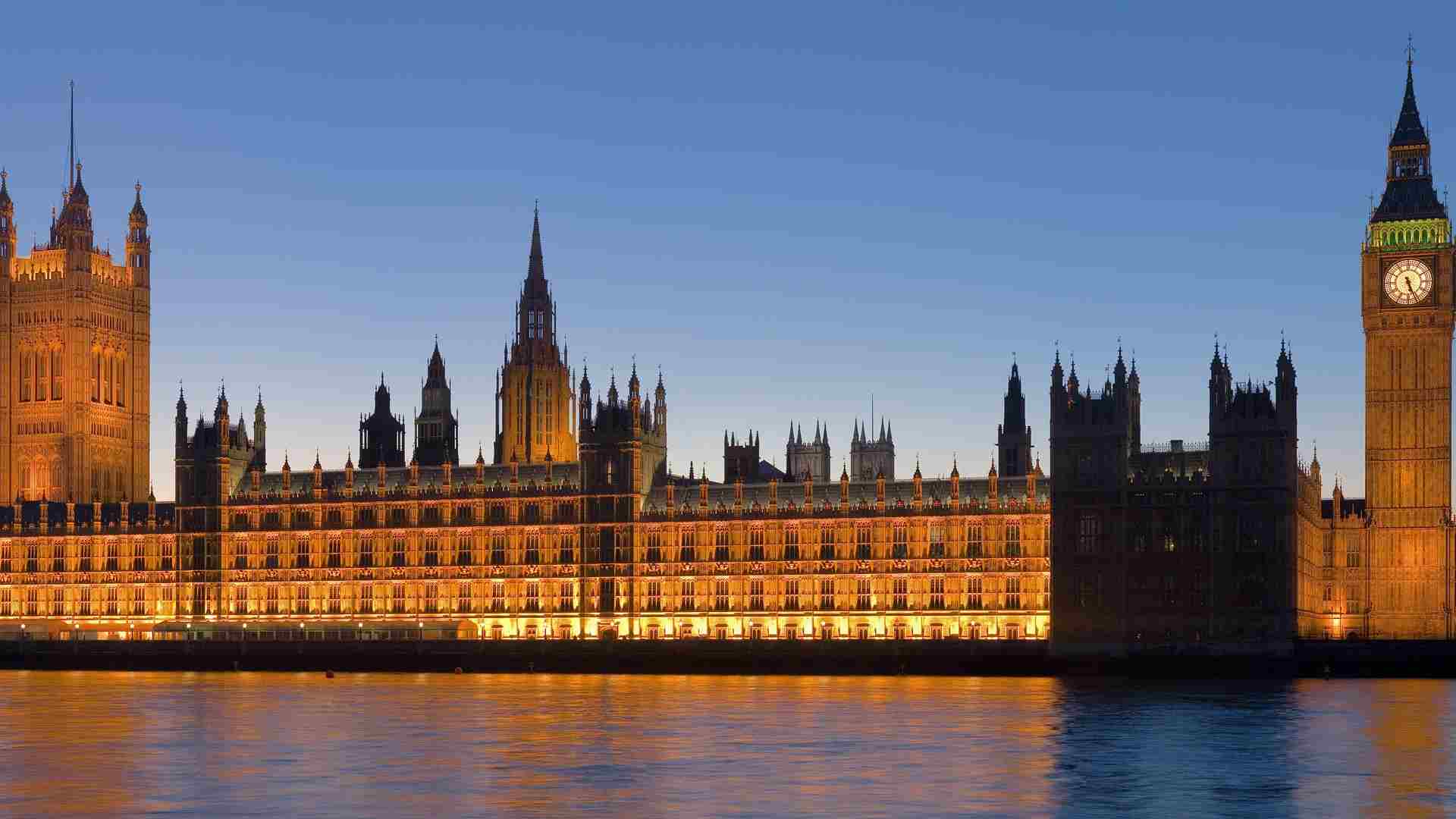 The Palace of Westminster in London