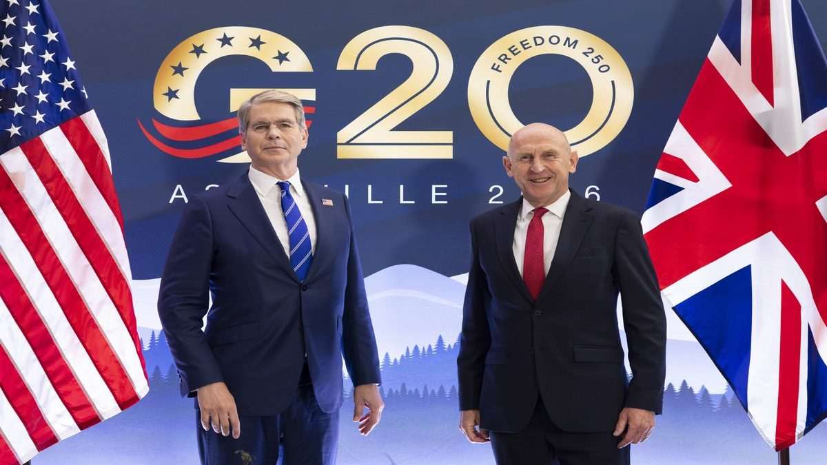 Chancellor John Healey at the G20 finance ministers' meeting